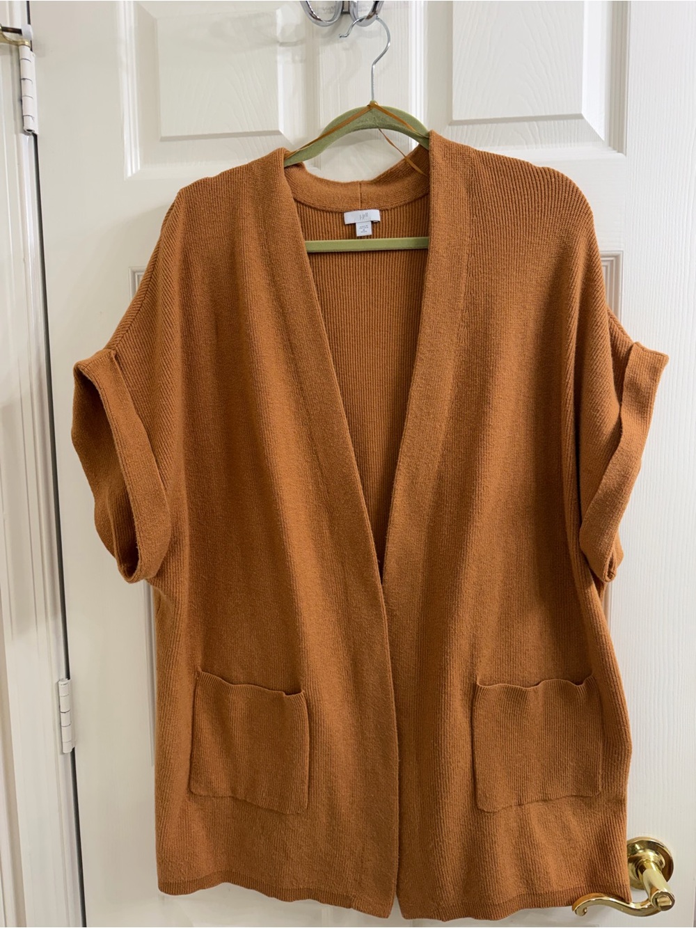 J. Jill Open-Front Rust Cardigan Sweater/ Vest Size M